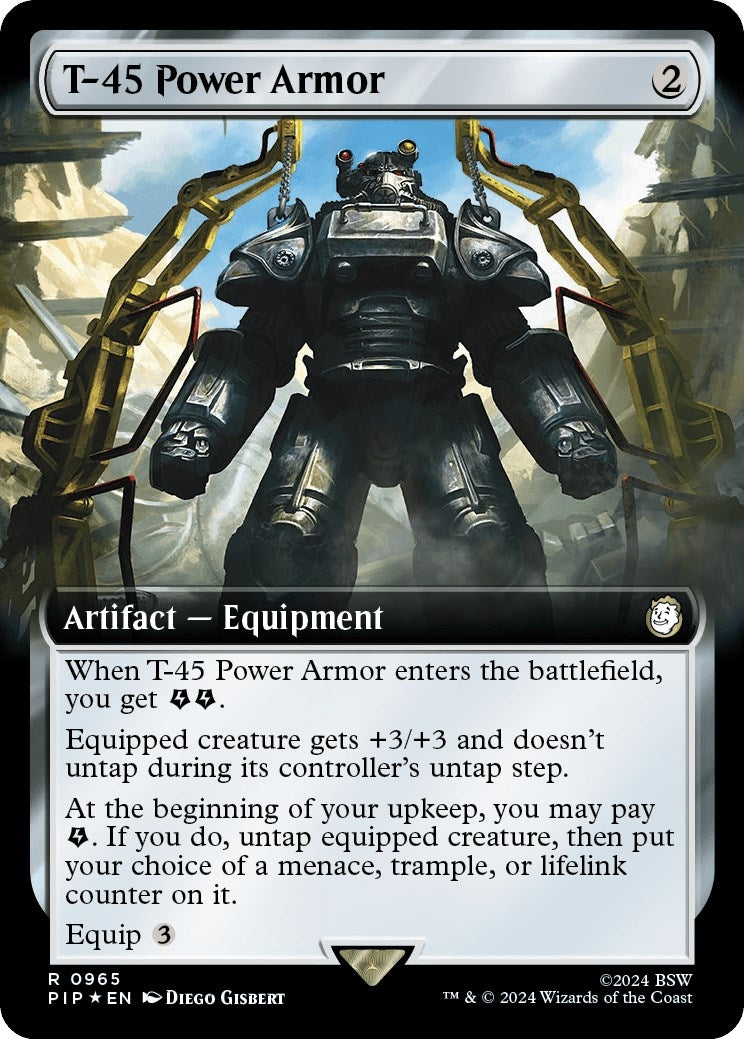 Image for T-45 Power Armor (Extended Art) (Surge Foil) (965) (PIP) - Magic: The Gathering
