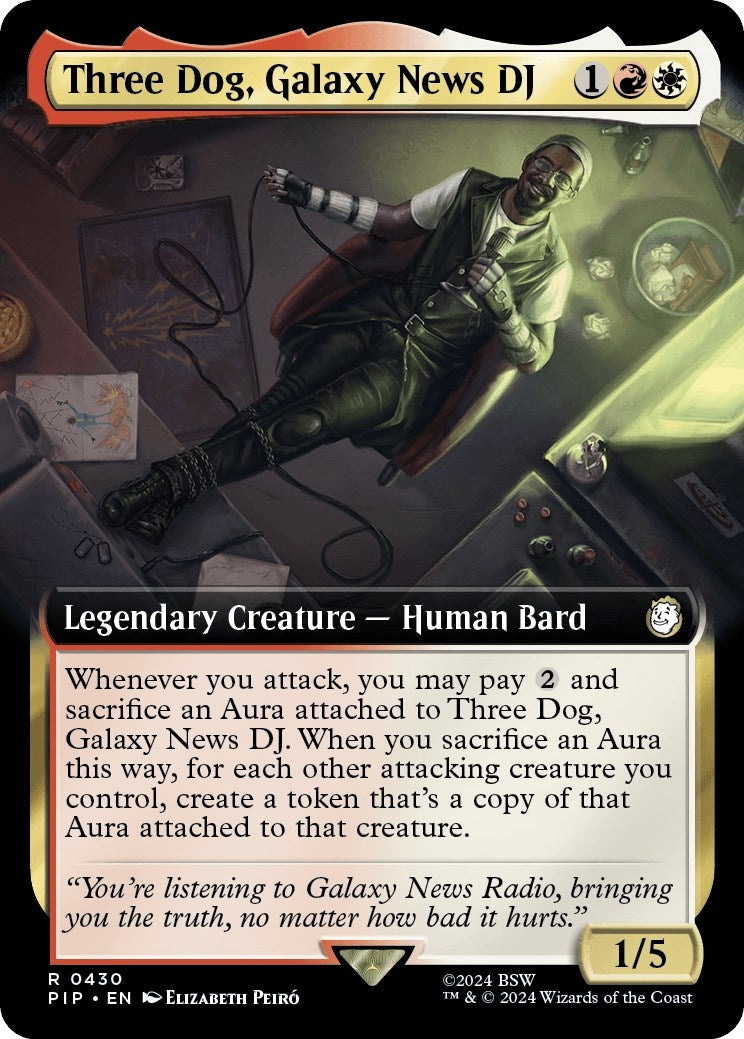 Image for Three Dog, Galaxy News DJ (Extended Art) (430) (PIP) - Magic: The Gathering