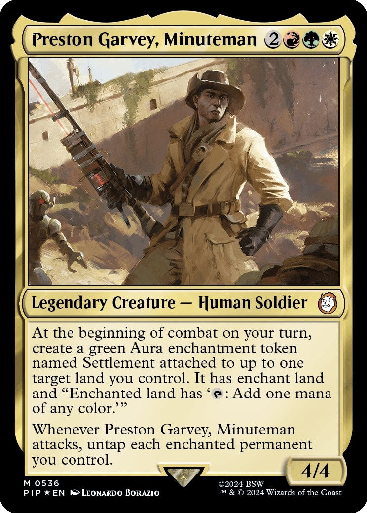 Image for Preston Garvey, Minuteman (Surge Foil) (536) (PIP) - Magic: The Gathering