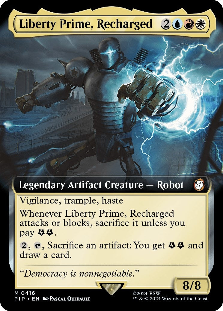 Image for Liberty Prime, Recharged (Extended Art) (416) (PIP) - Magic: The Gathering