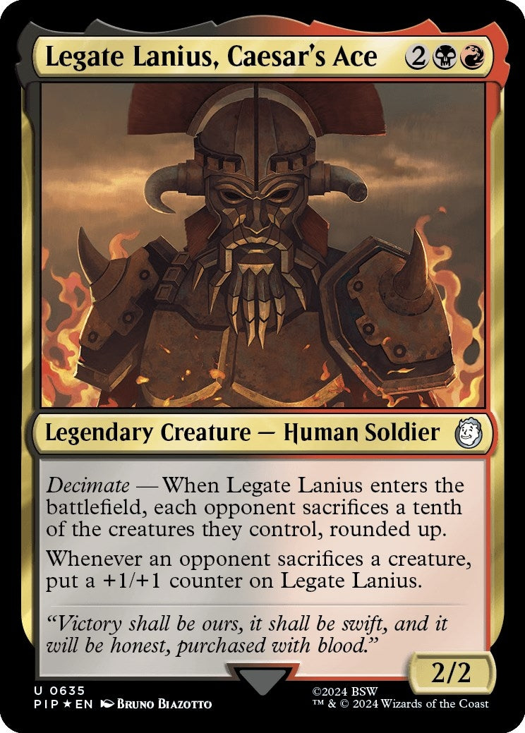 Image for Legate Lanius, Caesar's Ace (Surge Foil) (635) (PIP) - Magic: The Gathering