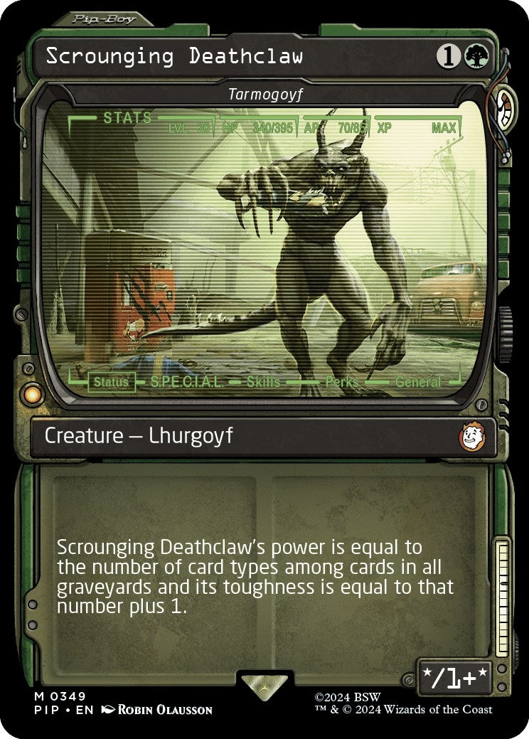 Image for Scrounging Deathclaw - Tarmogoyf (Showcase) (349) (PIP) - Magic: The Gathering