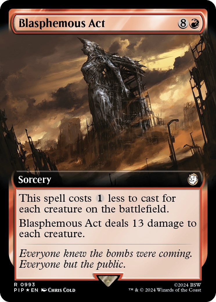 Image for Blasphemous Act (Extended Art) (Surge Foil) (993) (PIP) - Magic: The Gathering
