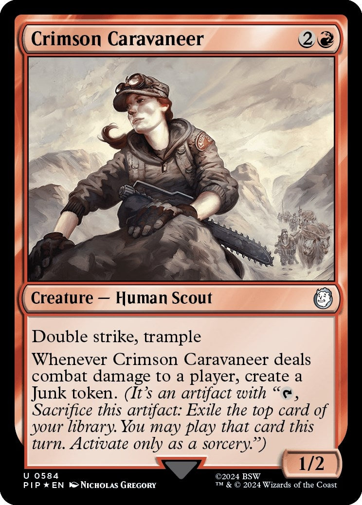 Image for Crimson Caravaneer (Surge Foil) (584) (PIP) - Magic: The Gathering