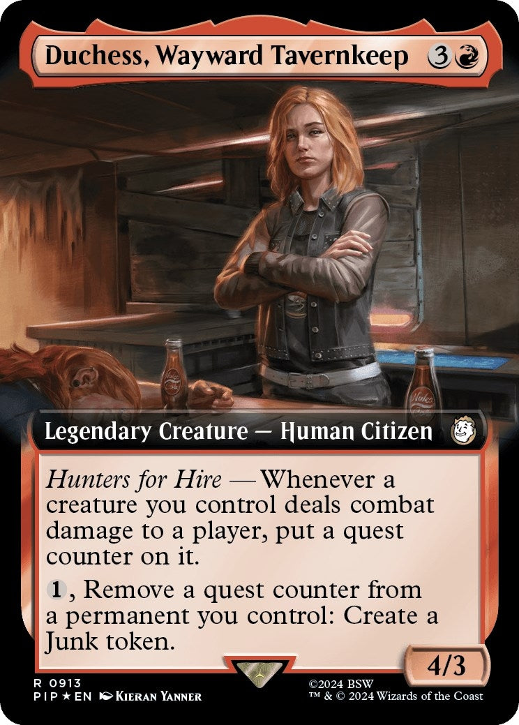 Image for Duchess, Wayward Tavernkeep (Extended Art) (Surge Foil) (913) (PIP) - Magic: The Gathering