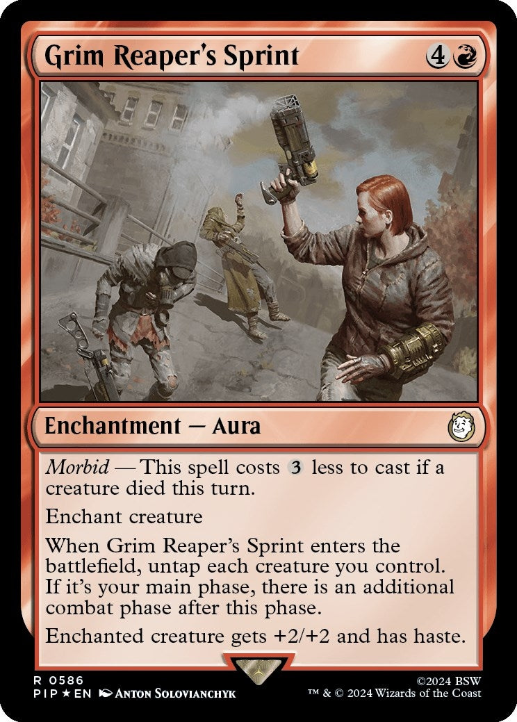 Image for Grim Reaper's Sprint (Surge Foil) (586) (PIP) - Magic: The Gathering