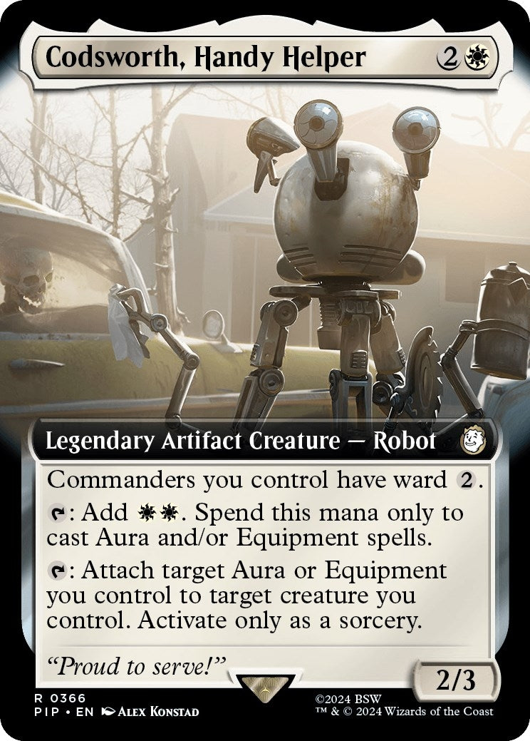 Image for Codsworth, Handy Helper (Extended Art) (366) (PIP) - Magic: The Gathering