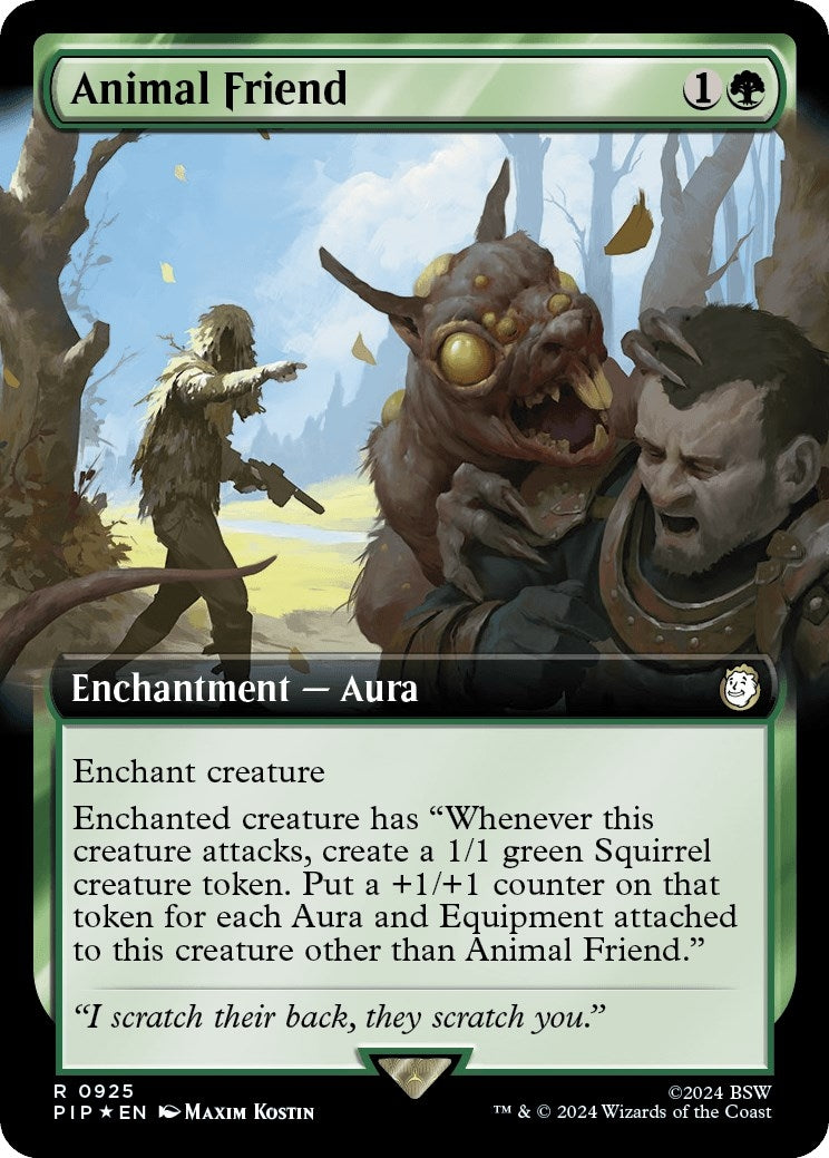 Image for Animal Friend (Extended Art) (Surge Foil) (925) (PIP) - Magic: The Gathering