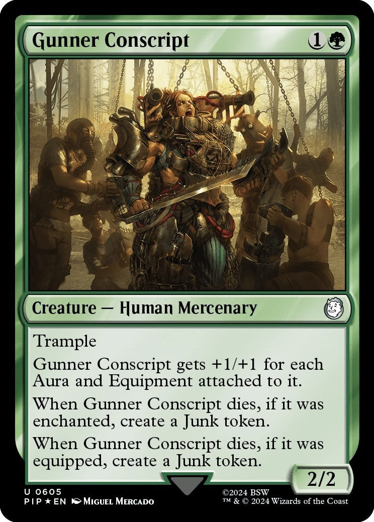 Image for Gunner Conscript (Surge Foil) (605) (PIP) - Magic: The Gathering