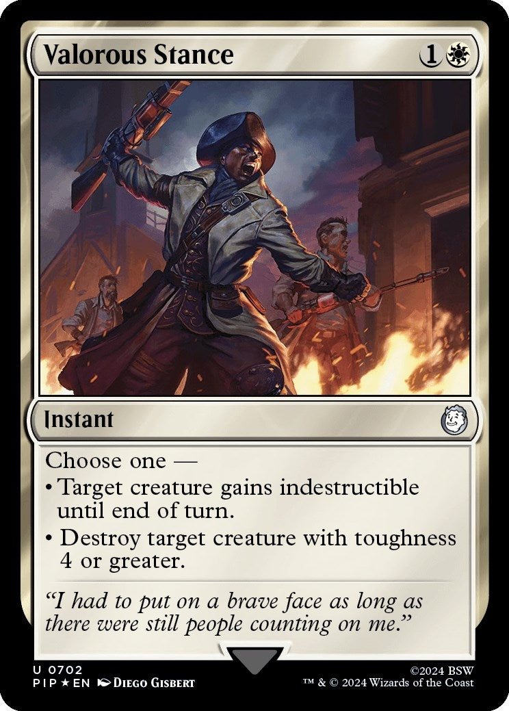 Image for Valorous Stance (Surge Foil) (702) (PIP) - Magic: The Gathering