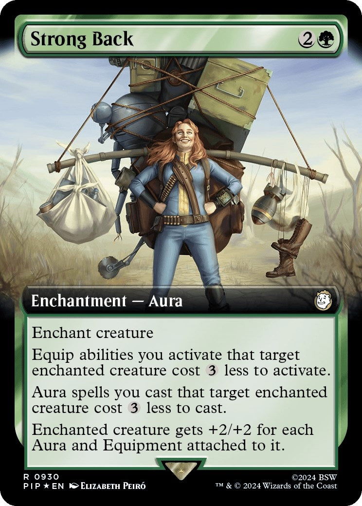 Image for Strong Back (Extended Art) (Surge Foil) (930) (PIP) - Magic: The Gathering