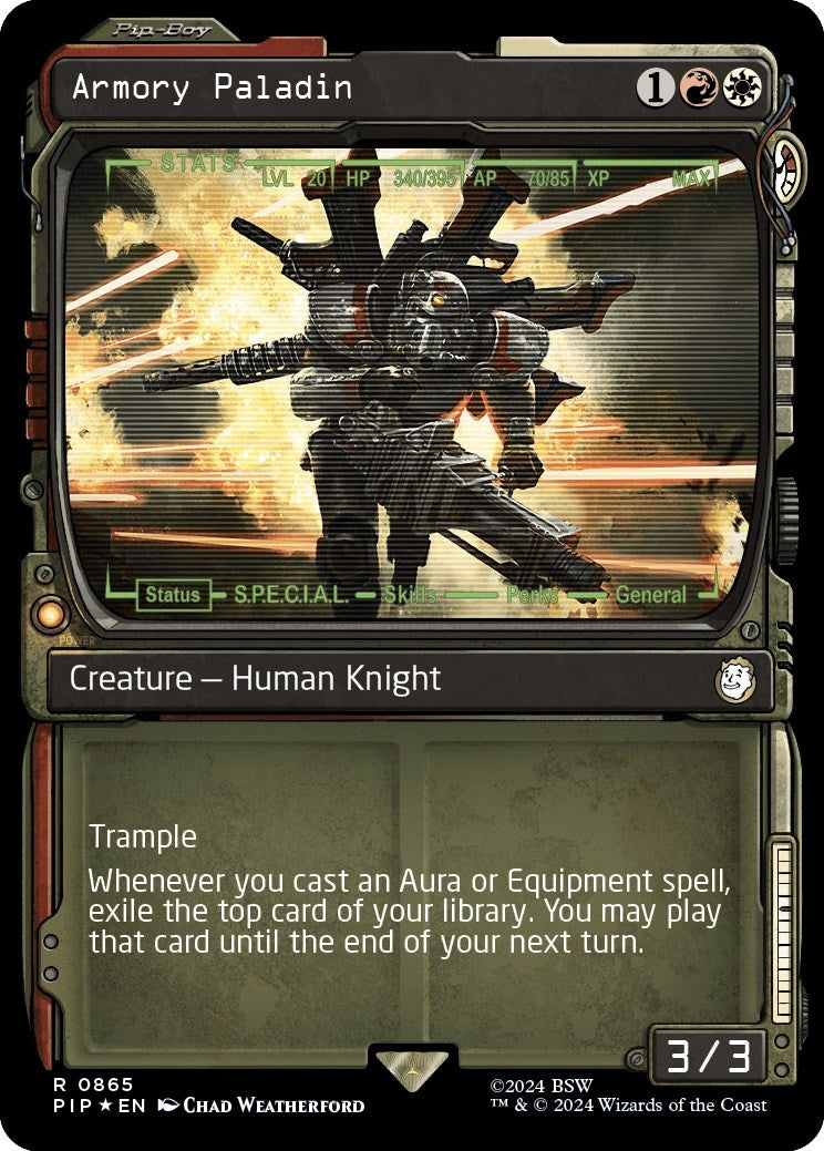 Image for Armory Paladin (Showcase) (Surge Foil) (865) (PIP) - Magic: The Gathering