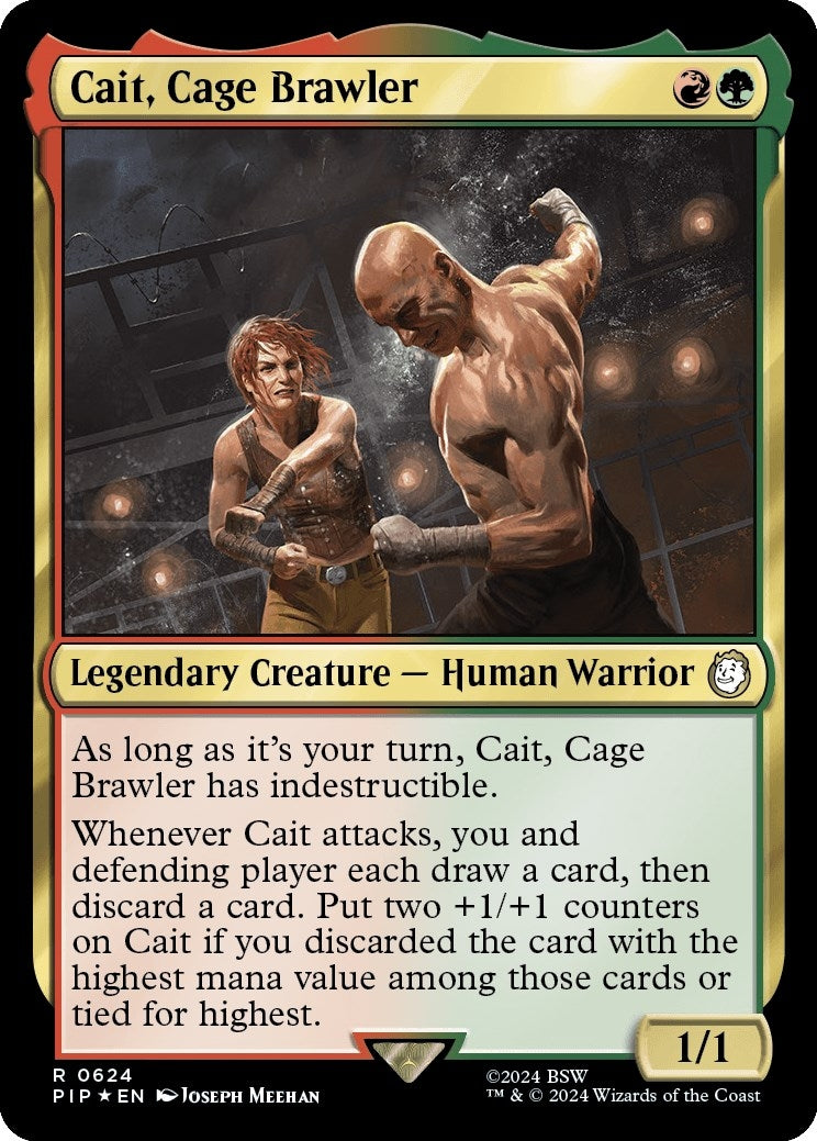 Image for Cait, Cage Brawler (Surge Foil) (624) (PIP) - Magic: The Gathering