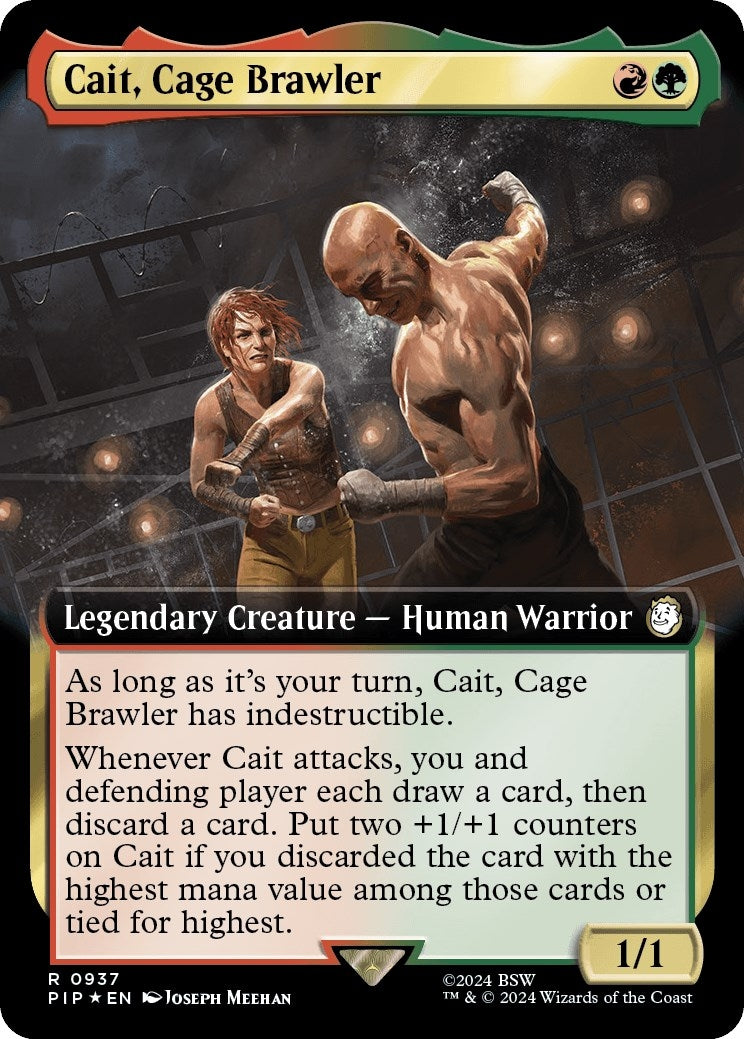 Image for Cait, Cage Brawler (Extended Art) (Surge Foil) (937) (PIP) - Magic: The Gathering