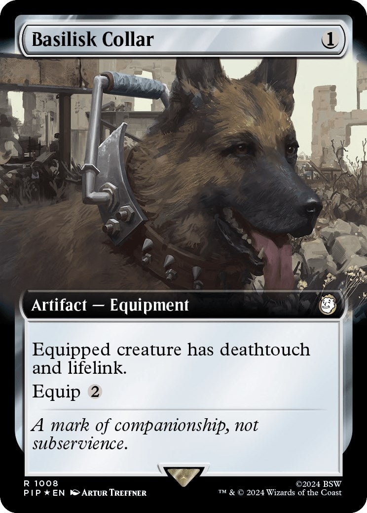 Image for Basilisk Collar (Extended Art) (Surge Foil) (1008) (PIP) - Magic: The Gathering