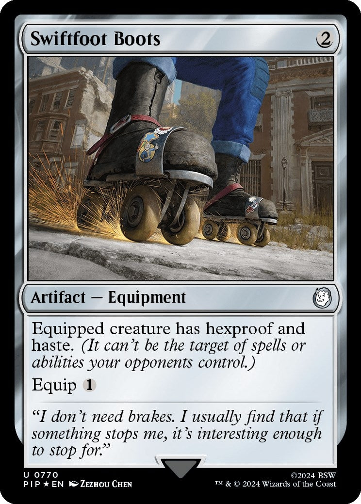 Image for Swiftfoot Boots (Surge Foil) (770) (PIP) - Magic: The Gathering
