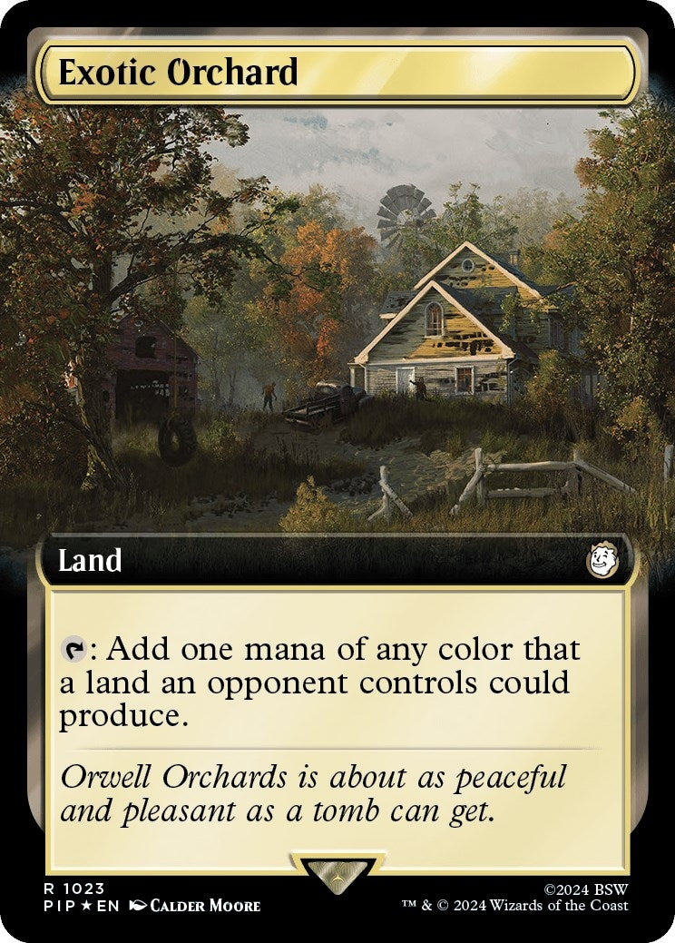 Image for Exotic Orchard (Extended Art) (Surge Foil) (1023) (PIP) - Magic: The Gathering