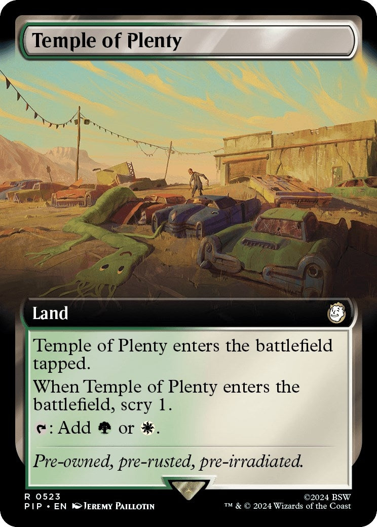 Image for Temple of Plenty (Extended Art) (523) (PIP) - Magic: The Gathering