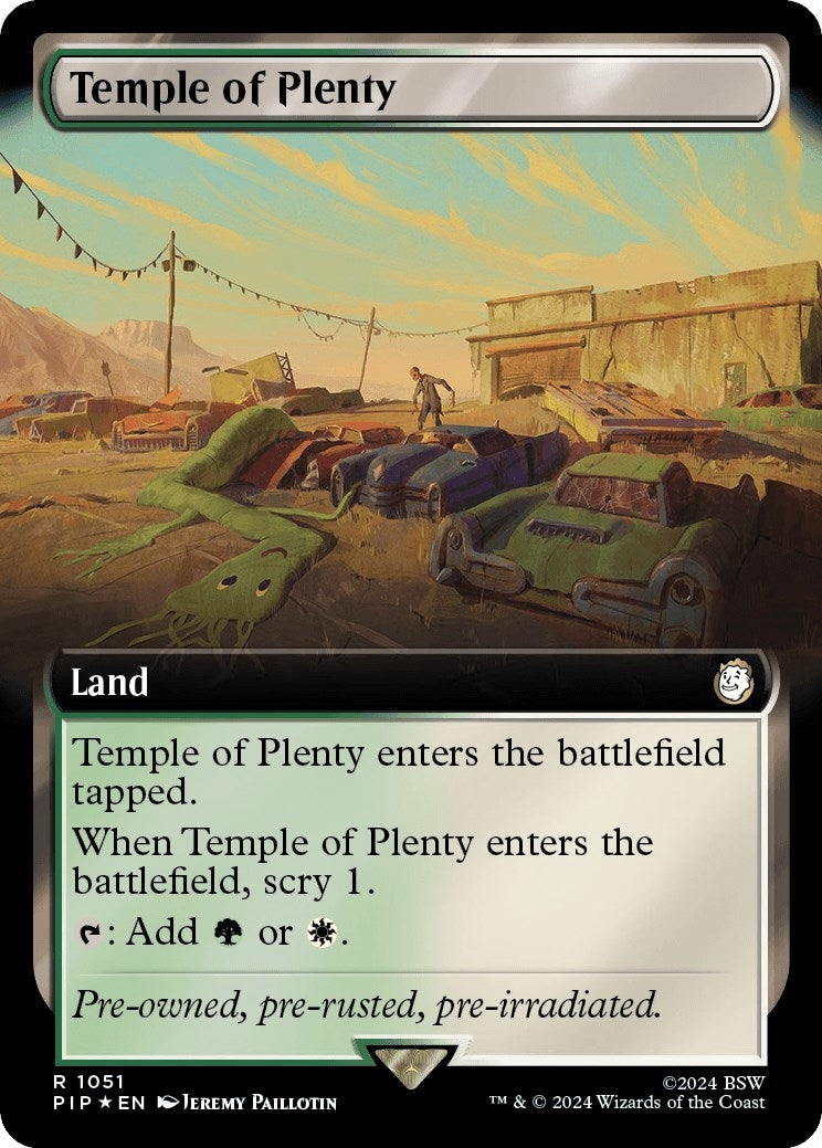 Image for Temple of Plenty (Extended Art) (Surge Foil) (1051) (PIP) - Magic: The Gathering