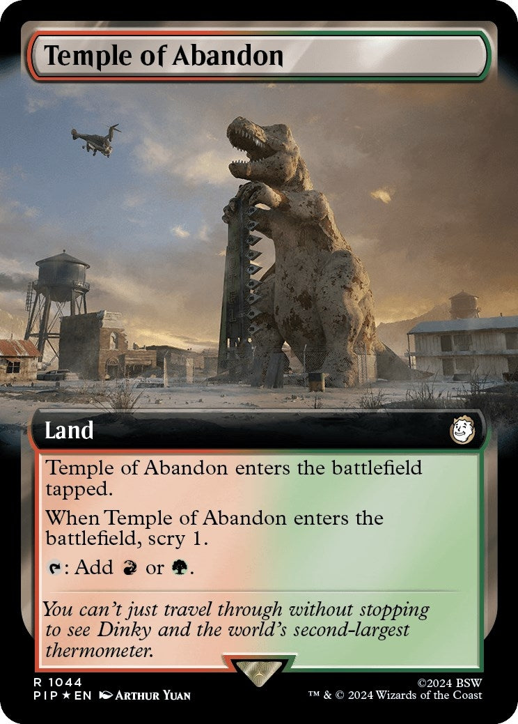 Image for Temple of Abandon (Extended Art) (Surge Foil) (1044) (PIP) - Magic: The Gathering