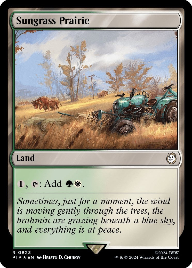 Image for Sungrass Prairie (Surge Foil) (823) (PIP) - Magic: The Gathering