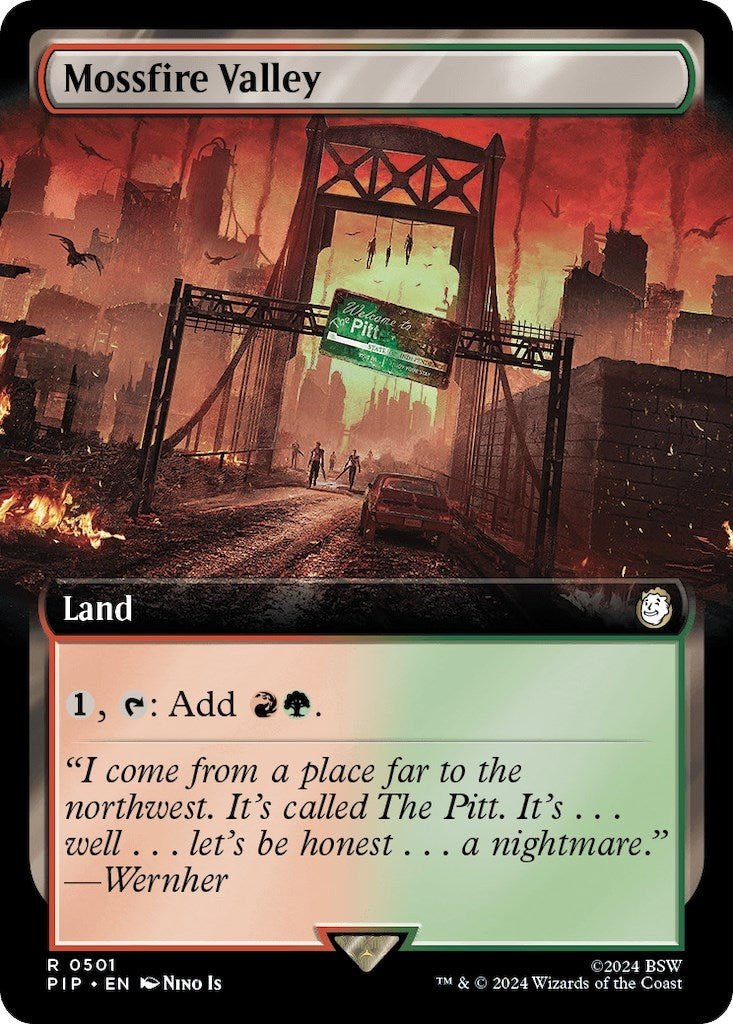 Image for Mossfire Valley (Extended Art) (501) (PIP) - Magic: The Gathering