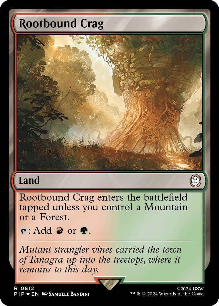 Image for Rootbound Crag (Surge Foil) (812) (PIP) - Magic: The Gathering