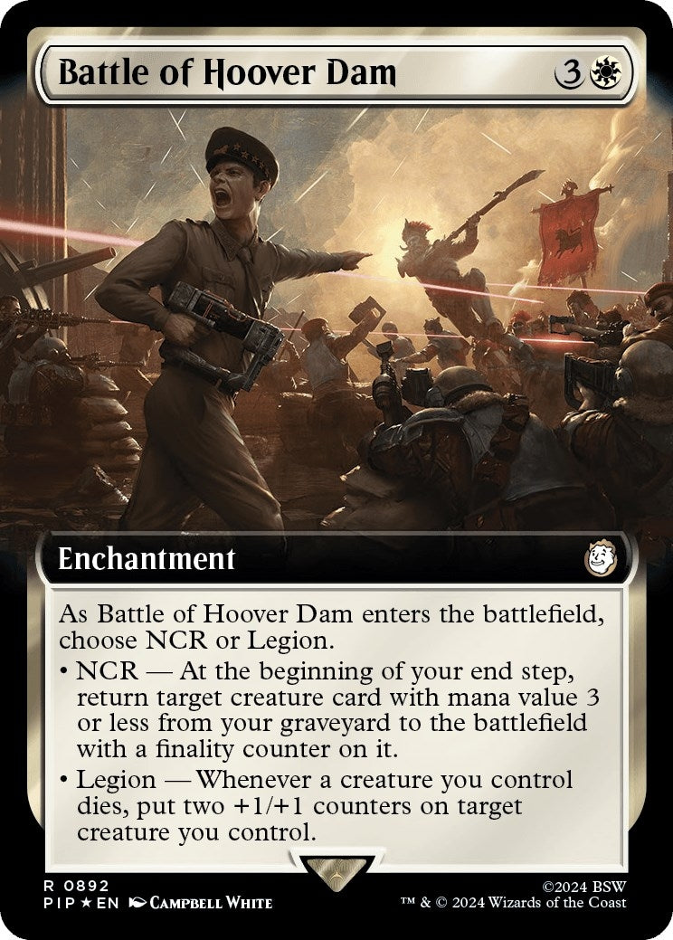 Image for Battle of Hoover Dam (Extended Art) (Surge Foil) (892) (PIP) - Magic: The Gathering