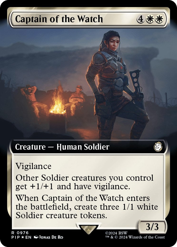 Image for Captain of the Watch (Extended Art) (Surge Foil) (976) (PIP) - Magic: The Gathering
