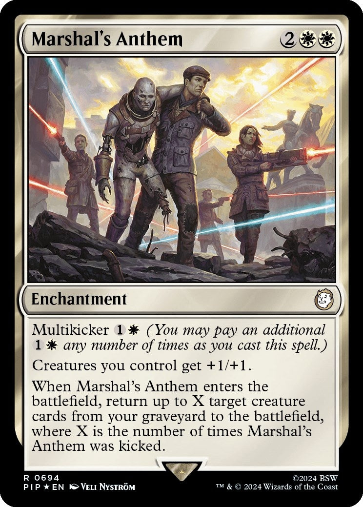 Image for Marshal's Anthem (Surge Foil) (694) (PIP) - Magic: The Gathering