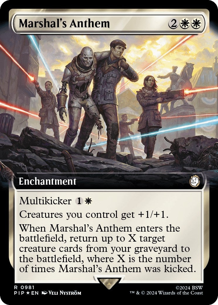 Image for Marshal's Anthem (Extended Art) (Surge Foil) (981) (PIP) - Magic: The Gathering