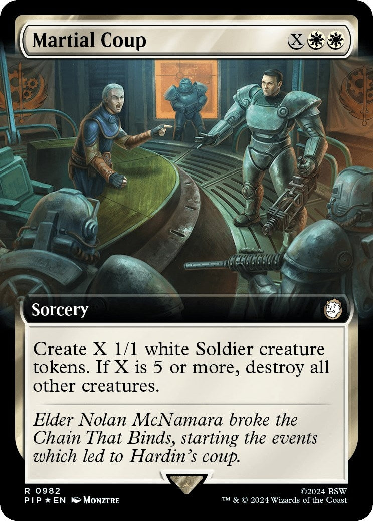 Image for Martial Coup (Extended Art) (Surge Foil) (982) (PIP) - Magic: The Gathering