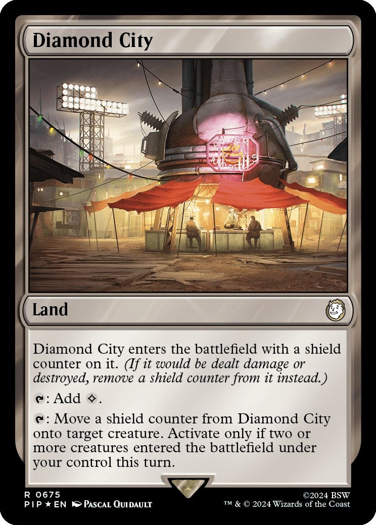 Image for Diamond City (Surge Foil) (675) (PIP) - Magic: The Gathering
