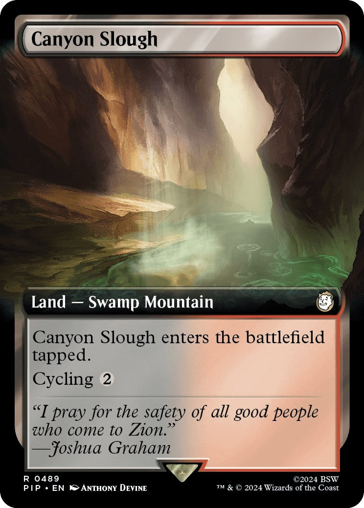 Image for Canyon Slough (Extended Art) (489) (PIP) - Magic: The Gathering