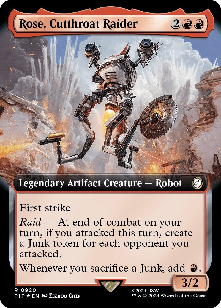 Image for Rose, Cutthroat Raider (Extended Art) (Surge Foil) (920) (PIP) - Magic: The Gathering