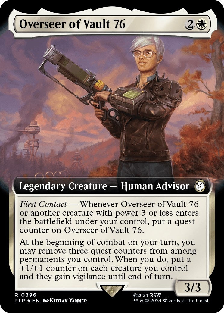 Image for Overseer of Vault 76 (Extended Art) (Surge Foil) (896) (PIP) - Magic: The Gathering