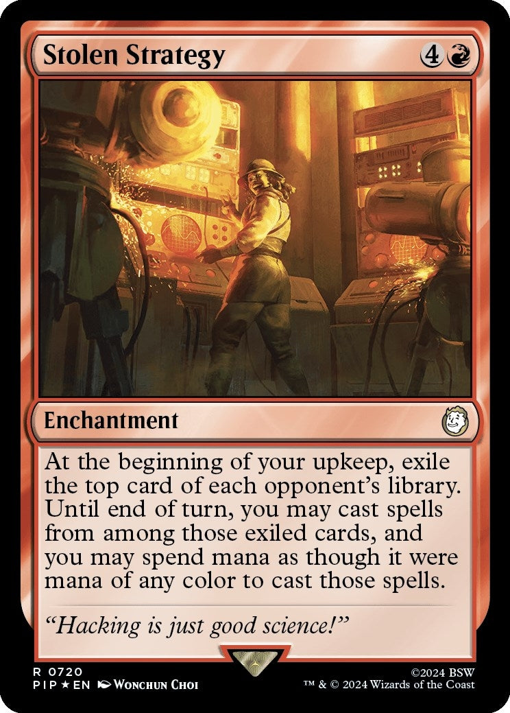 Image for Stolen Strategy (Surge Foil) (720) (PIP) - Magic: The Gathering