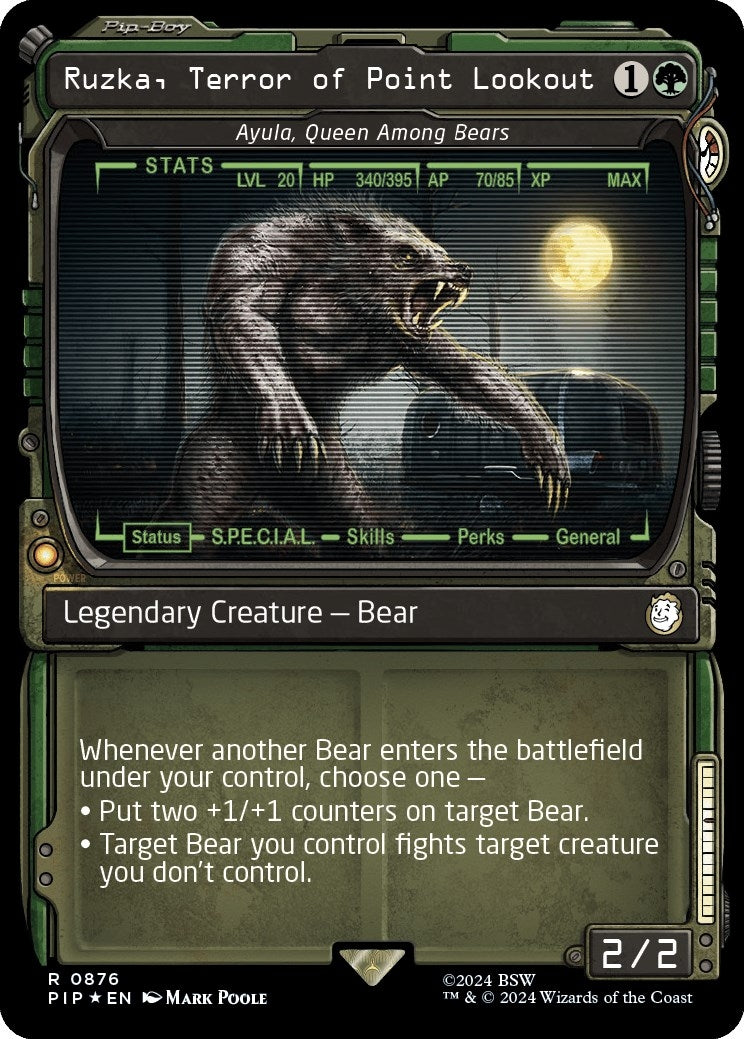 Image for Ruzka, Terror of Point Lookout - Ayula, Queen Among Bears (Showcase) (Surge Foil) (876) (PIP) - Magic: The Gathering