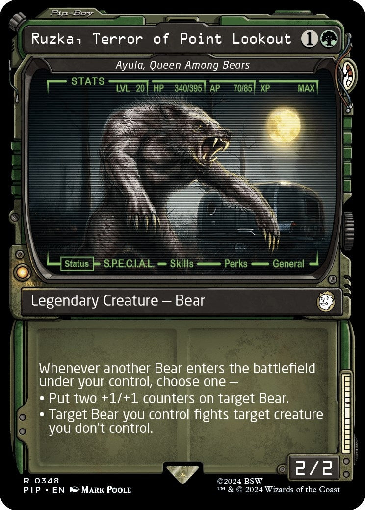 Image for Ruzka, Terror of Point Lookout - Ayula, Queen Among Bears (Showcase) (348) (PIP) - Magic: The Gathering