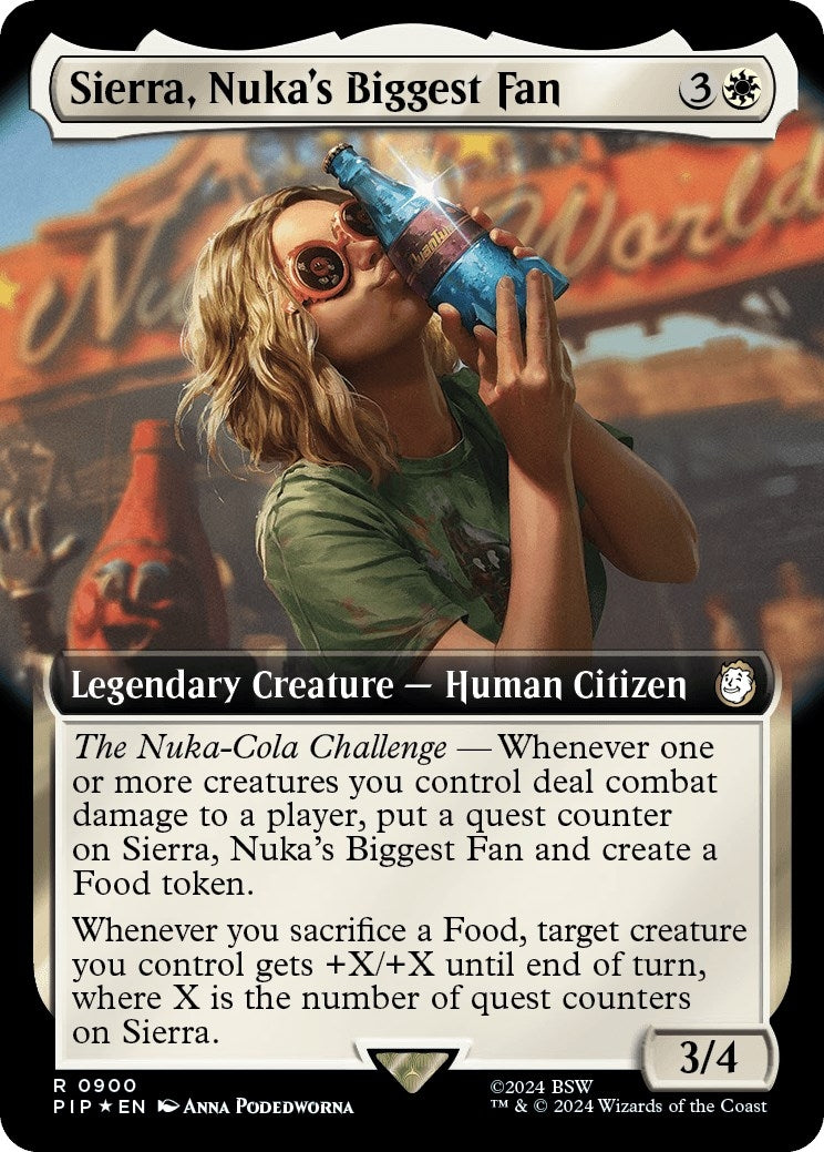 Image for Sierra, Nuka's Biggest Fan (Extended Art) (Surge Foil) (900) (PIP) - Magic: The Gathering