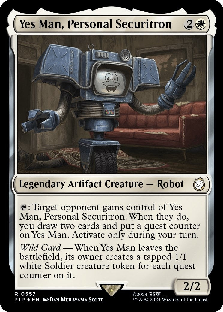 Image for Yes Man, Personal Securitron (Surge Foil) (557) (PIP) - Magic: The Gathering