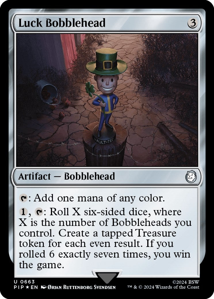 Image for Luck Bobblehead (Surge Foil) (663) (PIP) - Magic: The Gathering