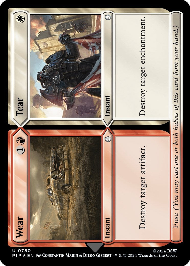 Image for Wear // Tear (Surge Foil) (750) (PIP) - Magic: The Gathering
