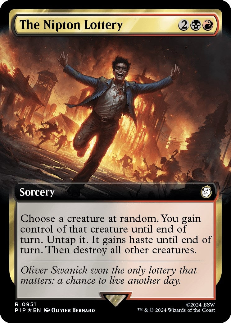 Image for The Nipton Lottery (Extended Art) (Surge Foil) (951) (PIP) - Magic: The Gathering