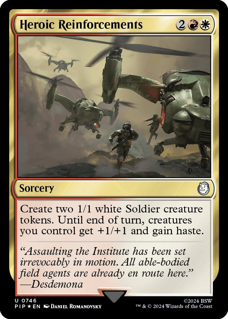 Image for Heroic Reinforcements (Surge Foil) (746) (PIP) - Magic: The Gathering