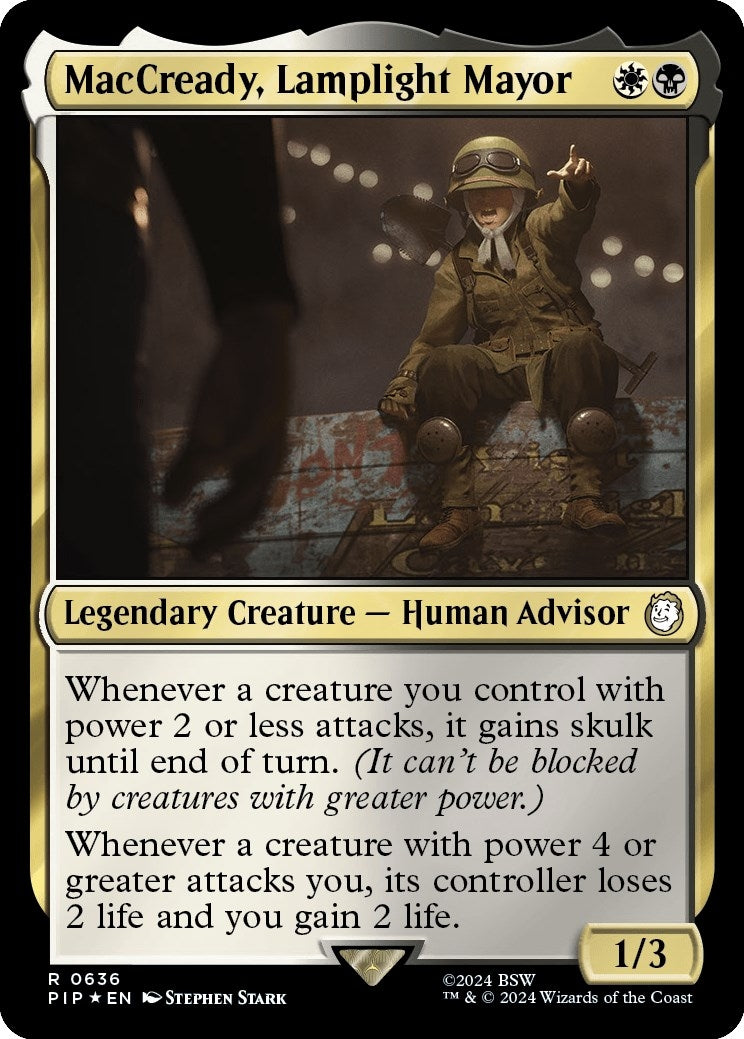 Image for MacCready, Lamplight Mayor (Surge Foil) (636) (PIP) - Magic: The Gathering