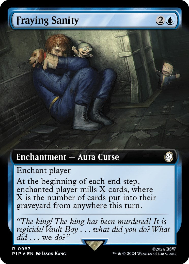 Image for Fraying Sanity (Extended Art) (Surge Foil) (987) (PIP) - Magic: The Gathering