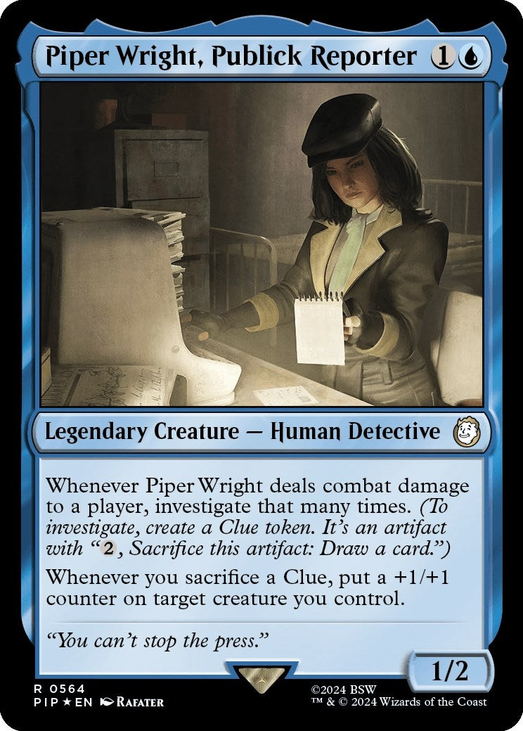 Image for Piper Wright, Publick Reporter (Surge Foil) (564) (PIP) - Magic: The Gathering
