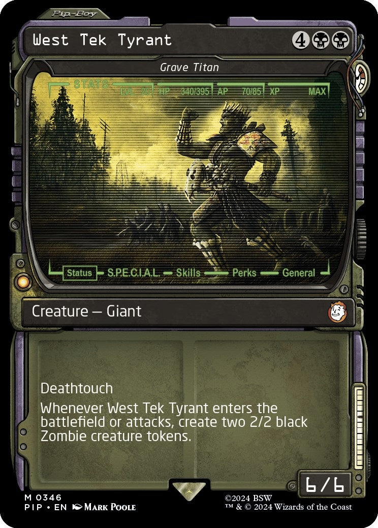 Image for West Tek Tyrant - Grave Titan (Showcase) (346) (PIP) - Magic: The Gathering