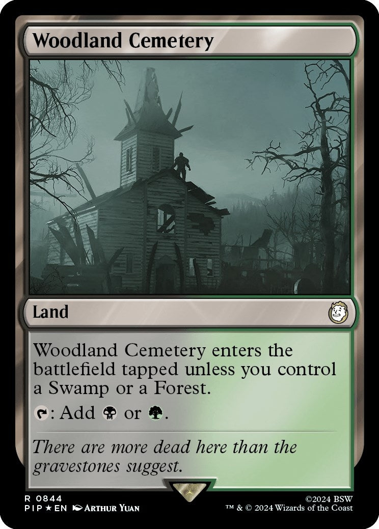 Image for Woodland Cemetery (Surge Foil) (844) (PIP) - Magic: The Gathering